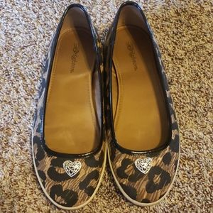 Brighton leopard print slip on tennis shoes